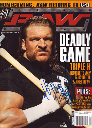 Triple H signed WWE Raw Magazine January 2005