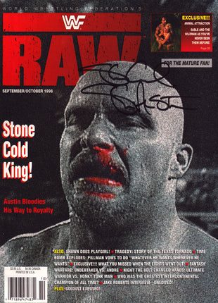 Stone Cold Steve Austin signed WWF Raw Magazine September/October 1996