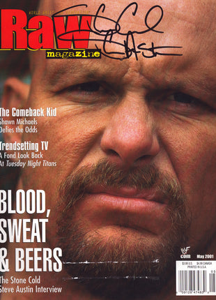 Stone Cold Steve Austin signed WWF Raw Magazine May 2001