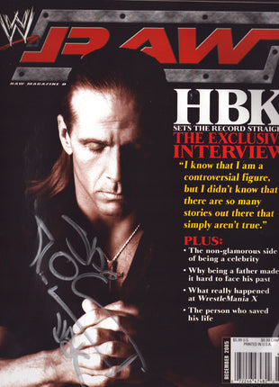 Shawn Michaels signed WWE Raw Magazine December 2005