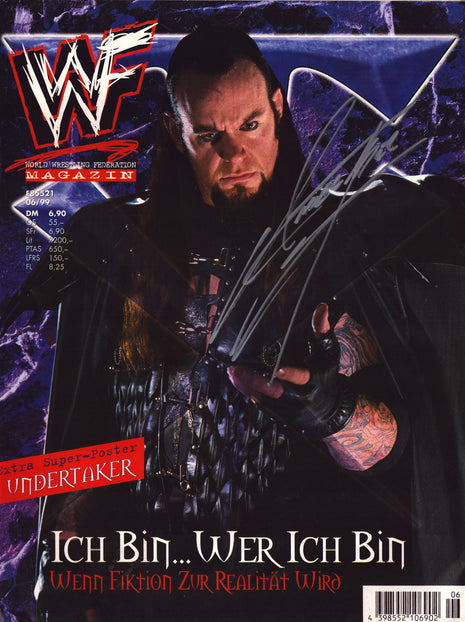 Undertaker signed WWF Magazine June 1999