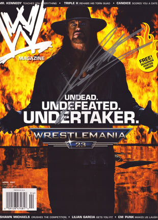 Undertaker signed WWE Magazine April 2007
