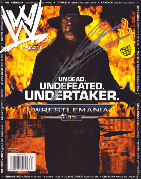 Undertaker signed WWE Magazine April 2007