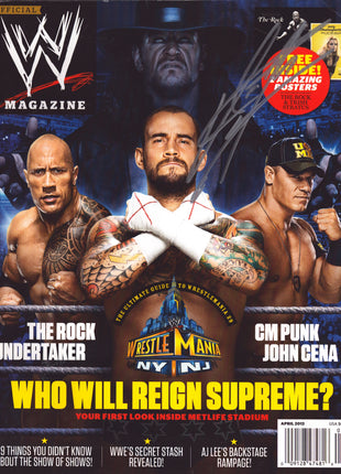 Undertaker signed WWE Magazine April 2013