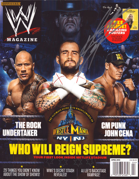 Undertaker signed WWE Magazine April 2013