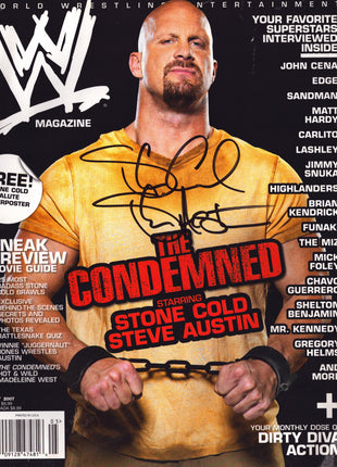 Stone Cold Steve Austin signed WWE Magazine May 2007