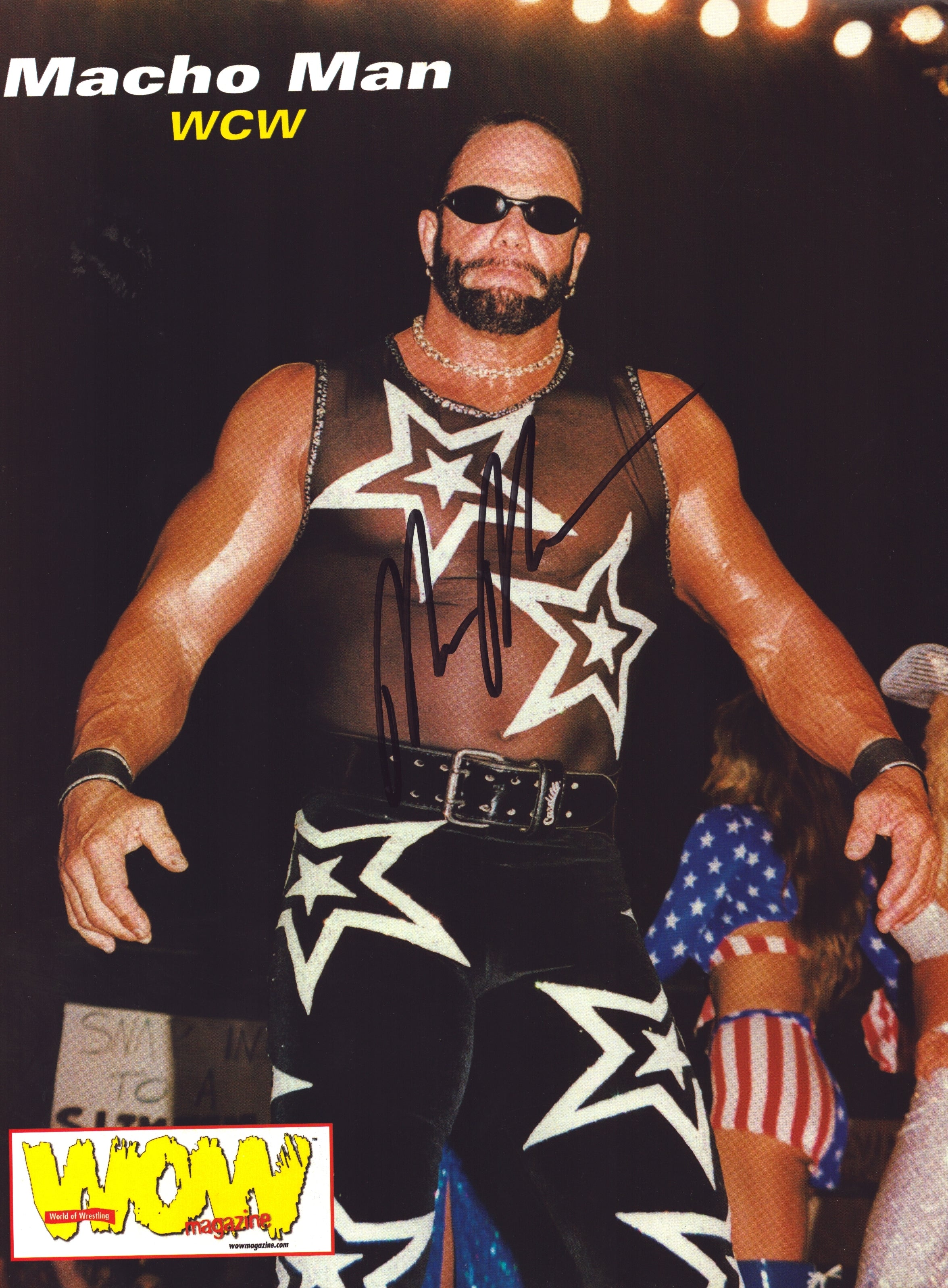 Matho Man Macho Man Randy Savage signed Magazine Page – Signed By Superstars