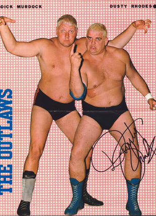 Dusty Rhodes signed Magazine Poster