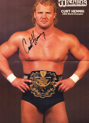 Curt Hennig signed Magazine Poster