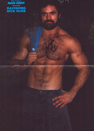 Rick Rude signed Magazine Poster