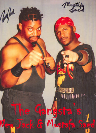 Gangstas - New Jack & Mustafa dual signed 8x10 Photo