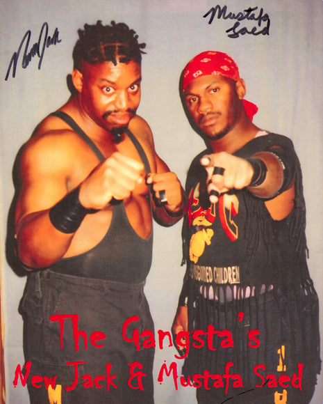 Gangstas - New Jack & Mustafa dual signed 8x10 Photo