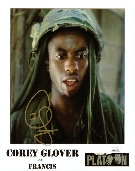 Corey Glover (Platoon) signed 8x10 Photo (w/ JSA)