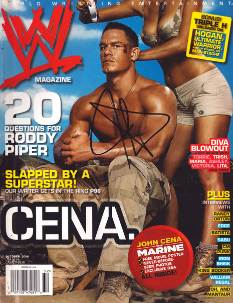 John Cena signed WWE Magazine October 2006