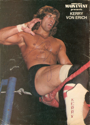 Kerry Von Erich signed Magazine Cover