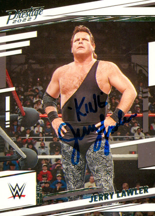 Jerry Lawler signed 2022 Panini WWE Trading Card