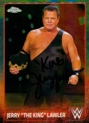 Jerry Lawler signed 2015 Topps WWE Trading Card