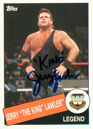Jerry Lawler signed 2015 Topps WWE Trading Card