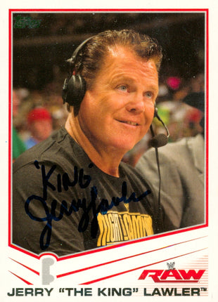 Jerry Lawler signed 2013 Topps WWE Trading Card