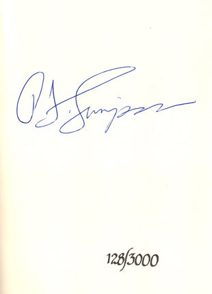 OJ Simpson signed I Want To Tell You Book