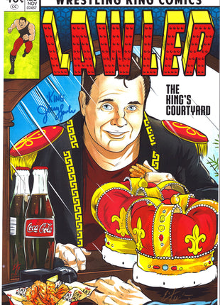 Jerry Lawler signed 11x17 Photo