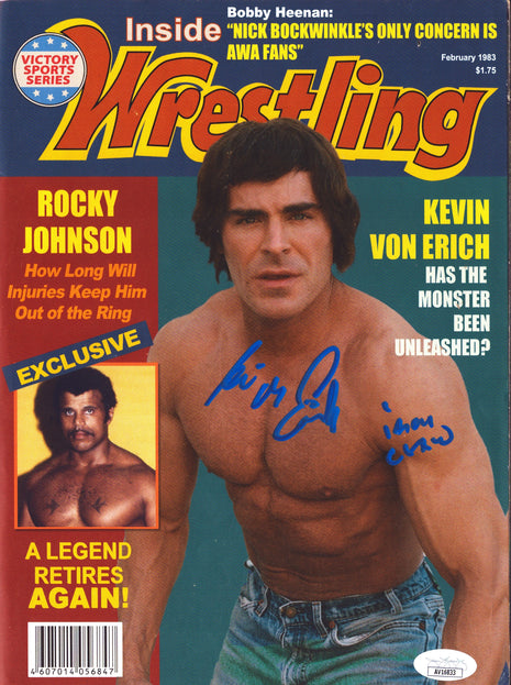 Kevin Von Erich signed Inside Wrestling Magazine February 1983 - Iron Claw Movie Prop (w/ JSA)