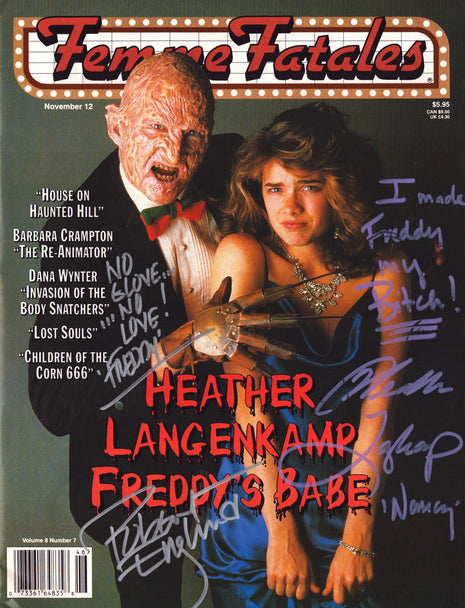 Robert Englund & Heather Langenkamp dual signed Femme Fatales Magazine Vol. 8 No. 7