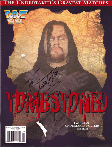 Undertaker signed WWF Tombstoned Magazine