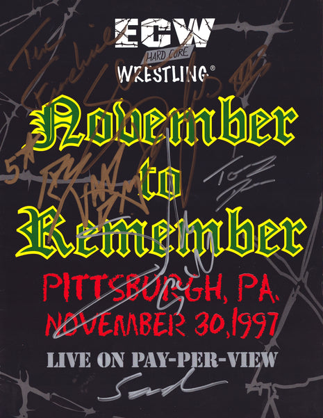 Multi-signed ECW November to Remember 1997 Event Program
