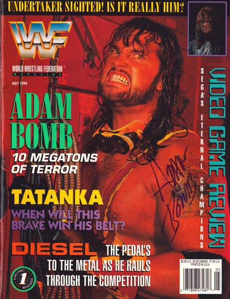 Adam Bomb signed WWF Magazine May 1994