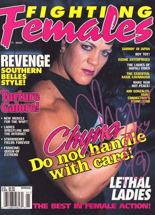 Chyna signed Fighting Females Magazine Spring 1998