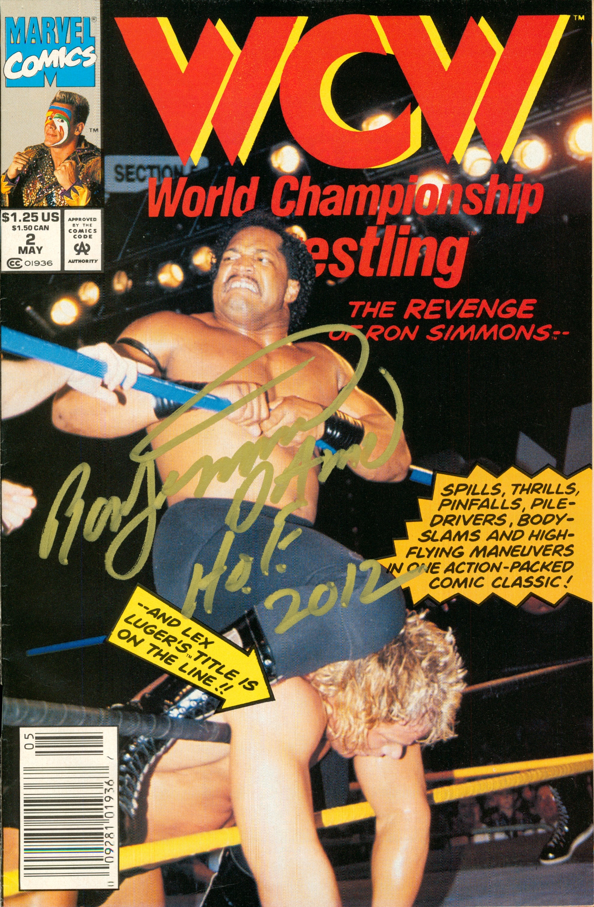 Ron Simmons signed WCW Comic Book MAY 2 – Signed By Superstars
