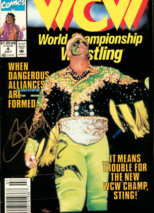 Sting signed WCW Comic Book JULY 4