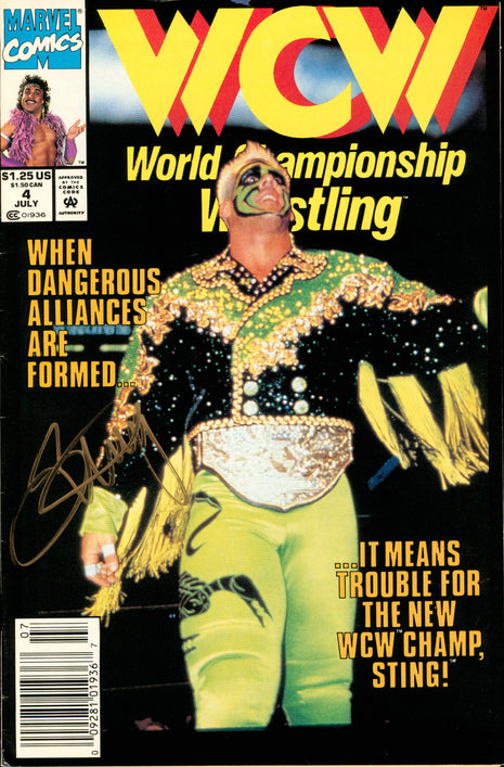 Sting signed WCW Comic Book JULY 4