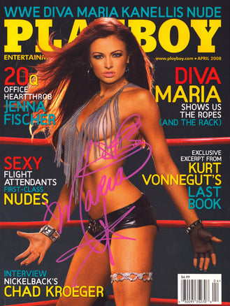 Maria Kanellis signed Playboy Magazine (April 2008) 18+ adults only