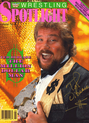 Ted DiBiase signed WWF Wrestling Spotlight Vol. 8 Magazine