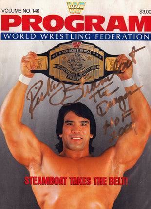 Ricky Steamboat signed WWF Event Program Volume 146