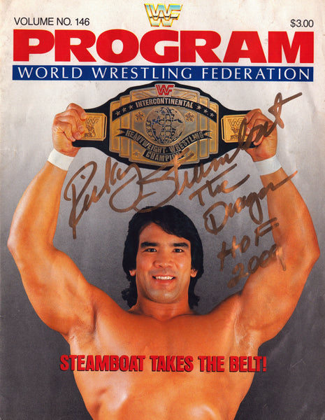 Ricky Steamboat signed WWF Event Program Volume 146