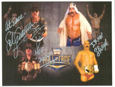 Foto de 8x10 firmada por el sargento Slaughter y el jeque de hierro
