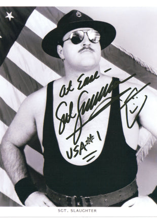 Photo 8x10 signée par le sergent Slaughter