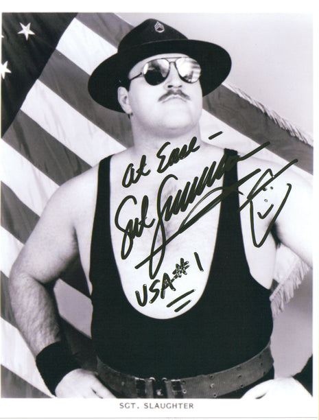 Sgt Slaughter signed 8x10 Photo