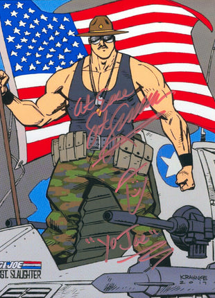 Foto firmada de 8x10 por el sargento Slaughter