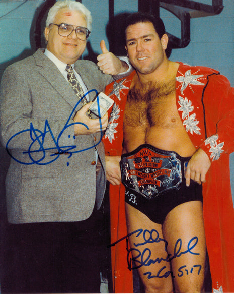 JJ Dillon & Tully Blanchard dual signed 8x10 Photo