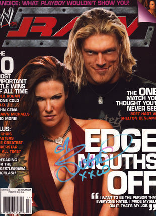 Lita signed WWE Raw Magazine April 2006