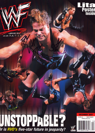 Rob Van Dam signed WWF Magazine December 2001