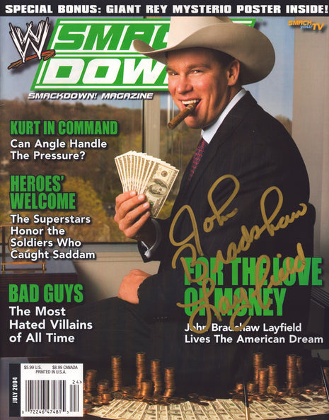 JBL signed WWE Smackdown Magazine July 2004