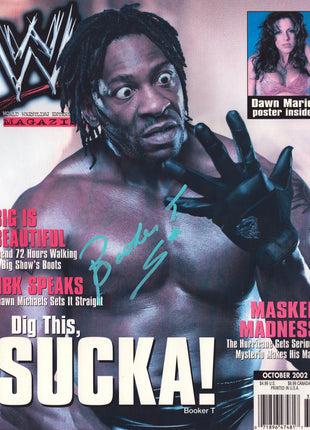 Booker T signed WWE Magazine October 2002