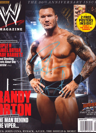 Randy Orton signed WWE Magazine August 2013