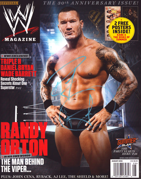 Randy Orton signed WWE Magazine August 2013