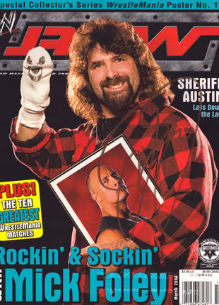 Mick Foley signed WWE Raw Magazine March 2004